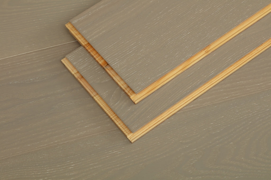 SK 1216 Full Birch Multi-layer Fire-Retardant Substrate Solid Wood European Oak Veneer 1.2 mm  Scratch-resistant  Engineered Flooring