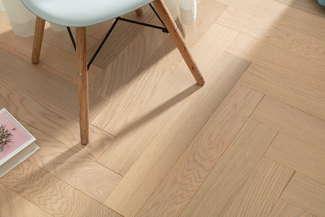9207 Herringbone Art Parquet  Full Birch Multi-layer Core Solid Wood Oak Veneer Brushed Engineered Flooring