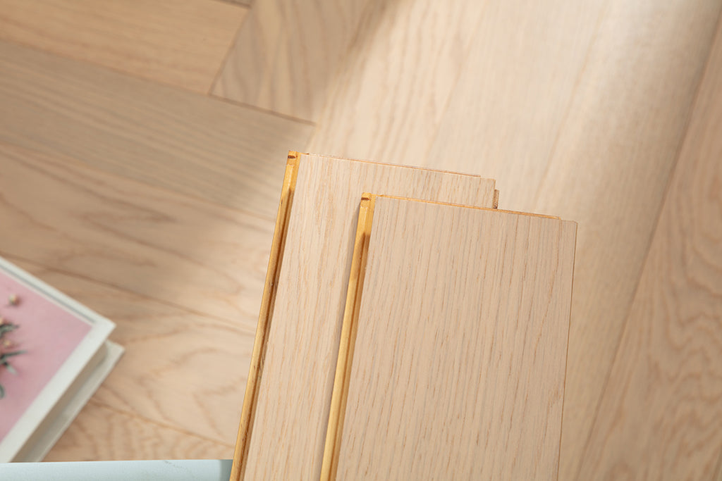 9207 Herringbone Art Parquet  Full Birch Multi-layer Core Solid Wood Oak Veneer Brushed Engineered Flooring