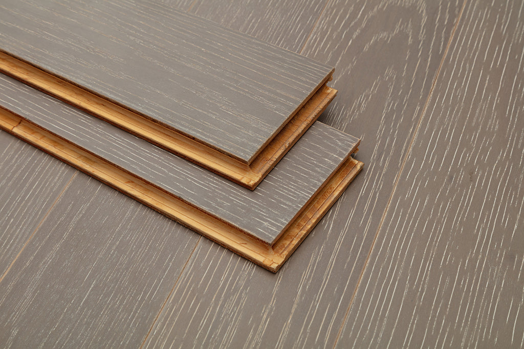 9212 Herringbone Art Parquet  Full Birch Multi-layer Core Solid Wood Oak Veneer Brushed Engineered Flooring
