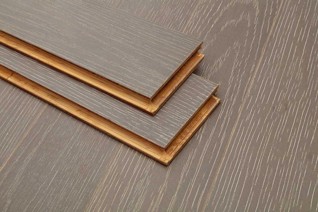 9212 Herringbone Art Parquet  Full Birch Multi-layer Core Solid Wood Oak Veneer Brushed Engineered Flooring
