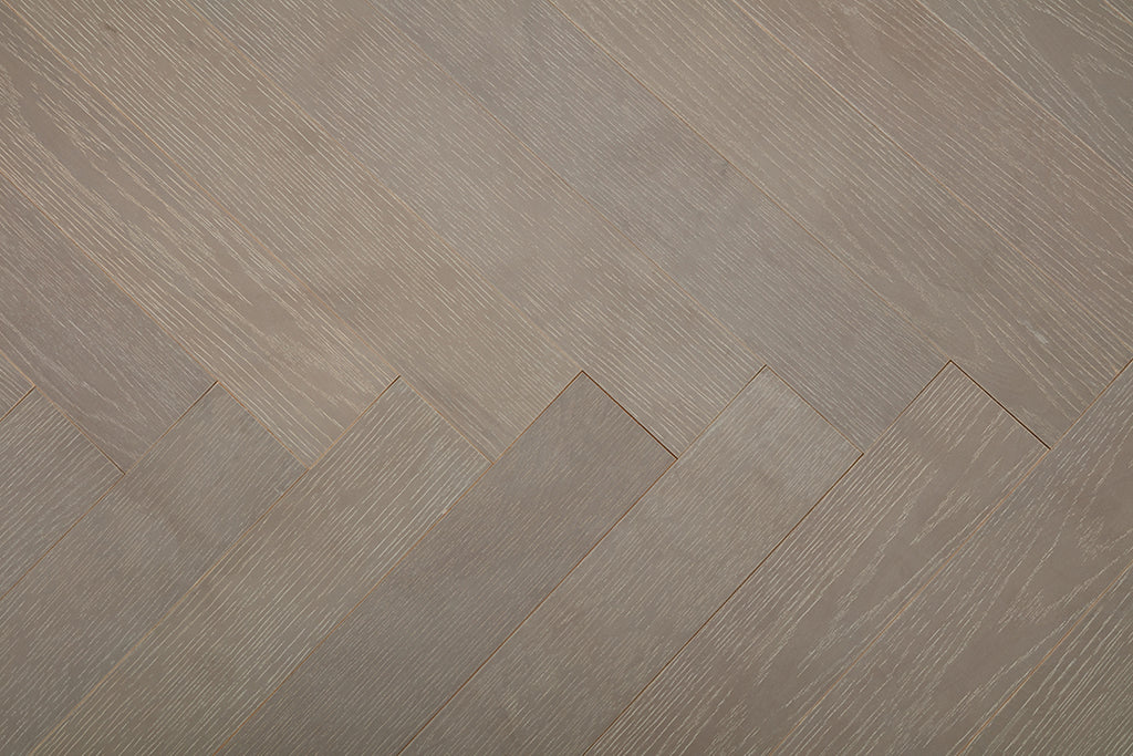 9212 Herringbone Art Parquet  Full Birch Multi-layer Core Solid Wood Oak Veneer Brushed Engineered Flooring