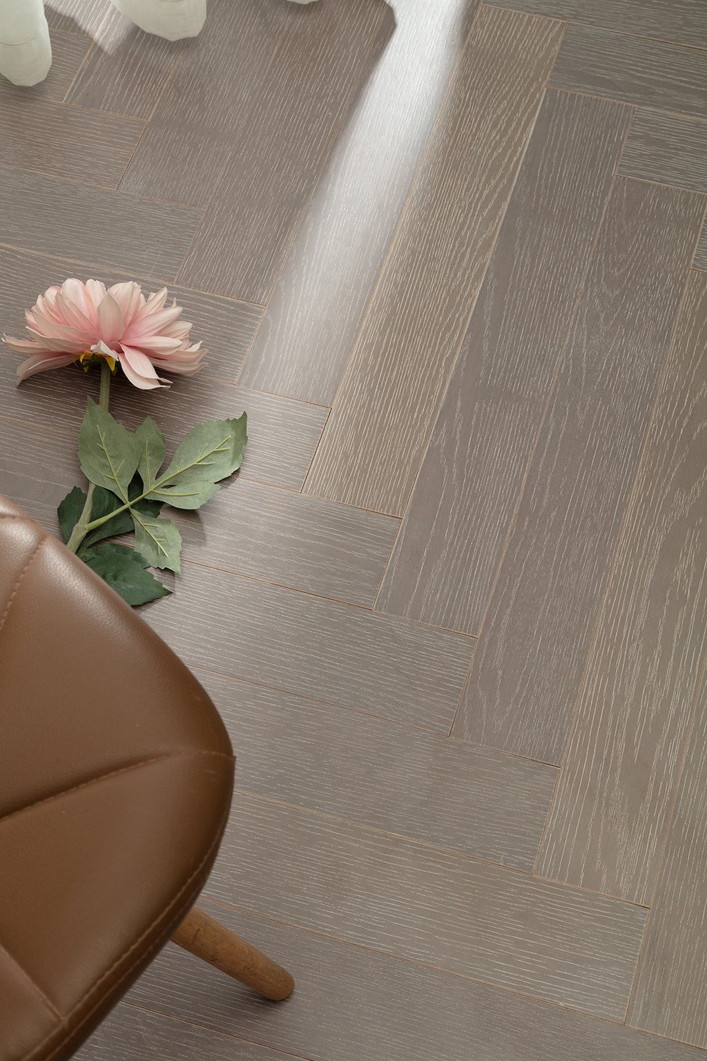 9212 Herringbone Art Parquet  Full Birch Multi-layer Core Solid Wood Oak Veneer Brushed Engineered Flooring