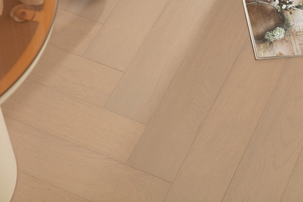 9231 Herringbone Art Parquet Full Birch Multi-layer Core Solid Wood Oak Veneer Engineered Flooring