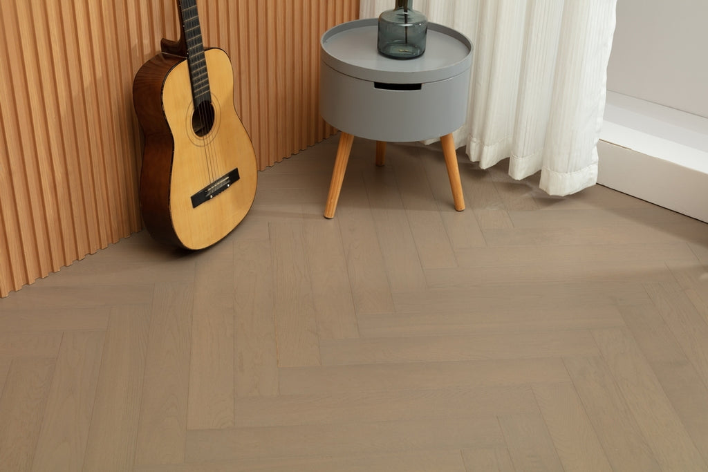 9233 Herringbone Art Parquet Full Birch Multi-layer Core Solid Wood Oak Veneer Engineered Flooring