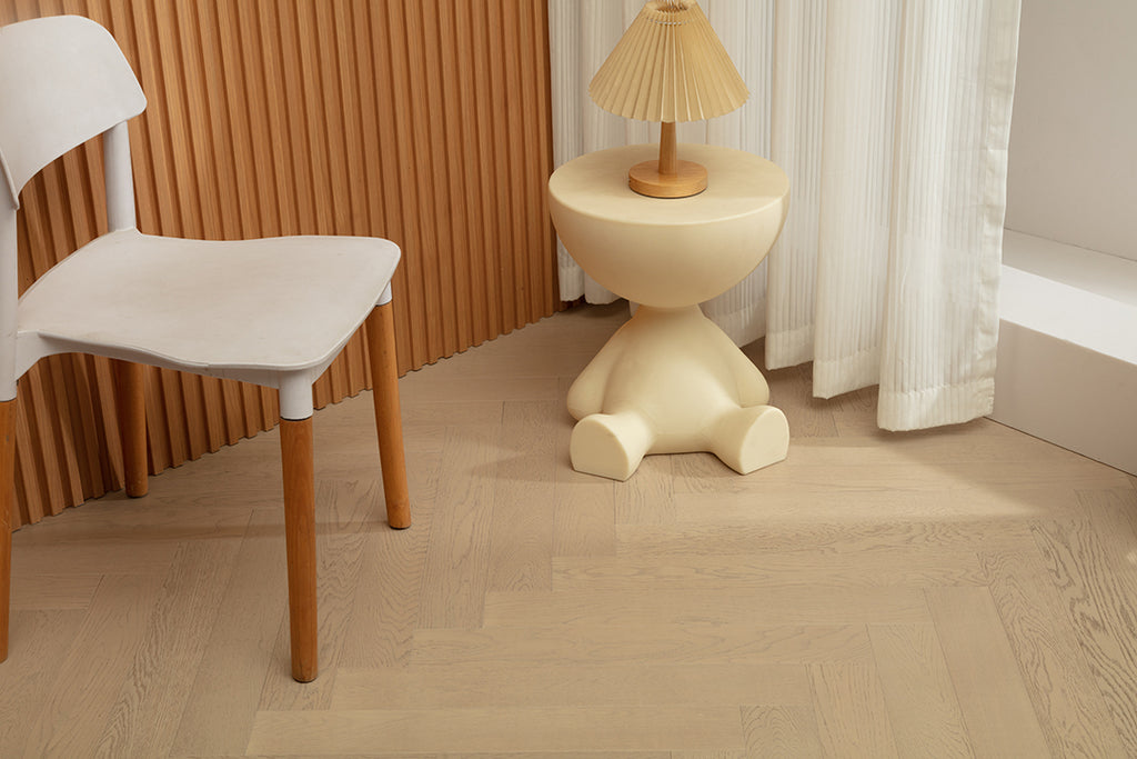 9236 Herringbone Art Parquet Full Birch Multi-layer Core Solid Wood Oak Veneer Engineered Flooring