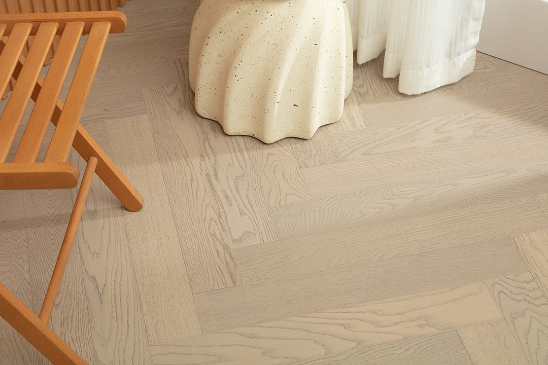 9237 Herringbone Art Parquet Full Birch Multi-layer Core Solid Wood Oak Veneer Engineered Flooring
