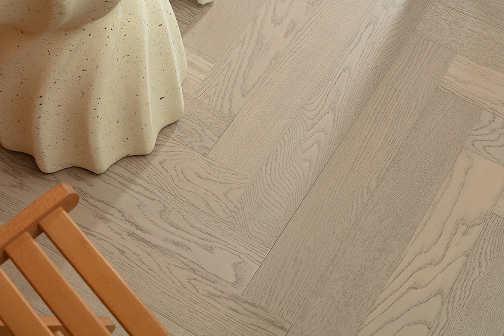 9237 Herringbone Art Parquet Full Birch Multi-layer Core Solid Wood Oak Veneer Engineered Flooring