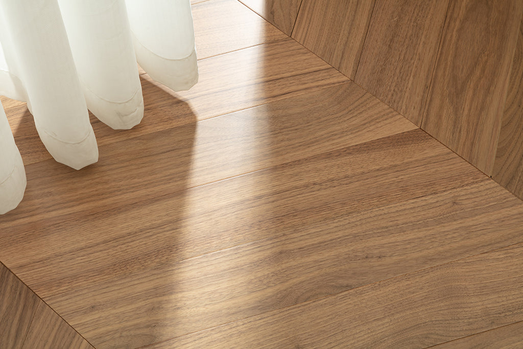 9513 Chevron Art Parquet  Full Birch Multi-layer Core Solid Wood Black Walnut Veneer Engineered Flooring