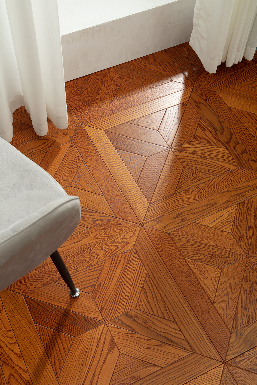 9106 Classic Oak Geometric Parquet Timeless Luxury Versailles-Style Wood Flooring | Marquetry Art Parquet Series