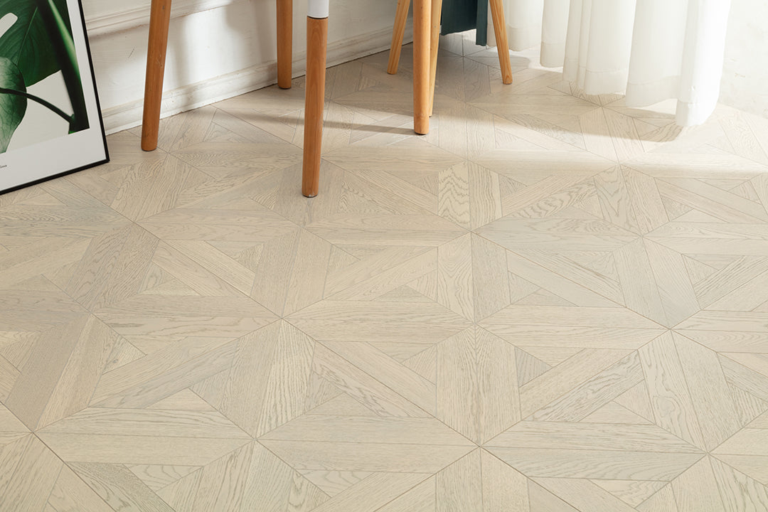 9152 Art Parquet Fire-Retardant Full Birch Multi-layer Core Solid Wood Oak Veneer Skid-resistant T&G Joint Engineered Flooring