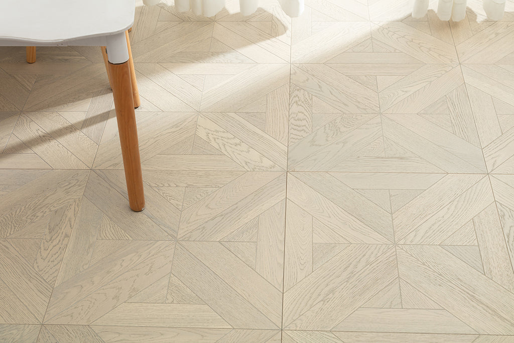 9152 Art Parquet Fire-Retardant Full Birch Multi-layer Core Solid Wood Oak Veneer Skid-resistant T&G Joint Engineered Flooring