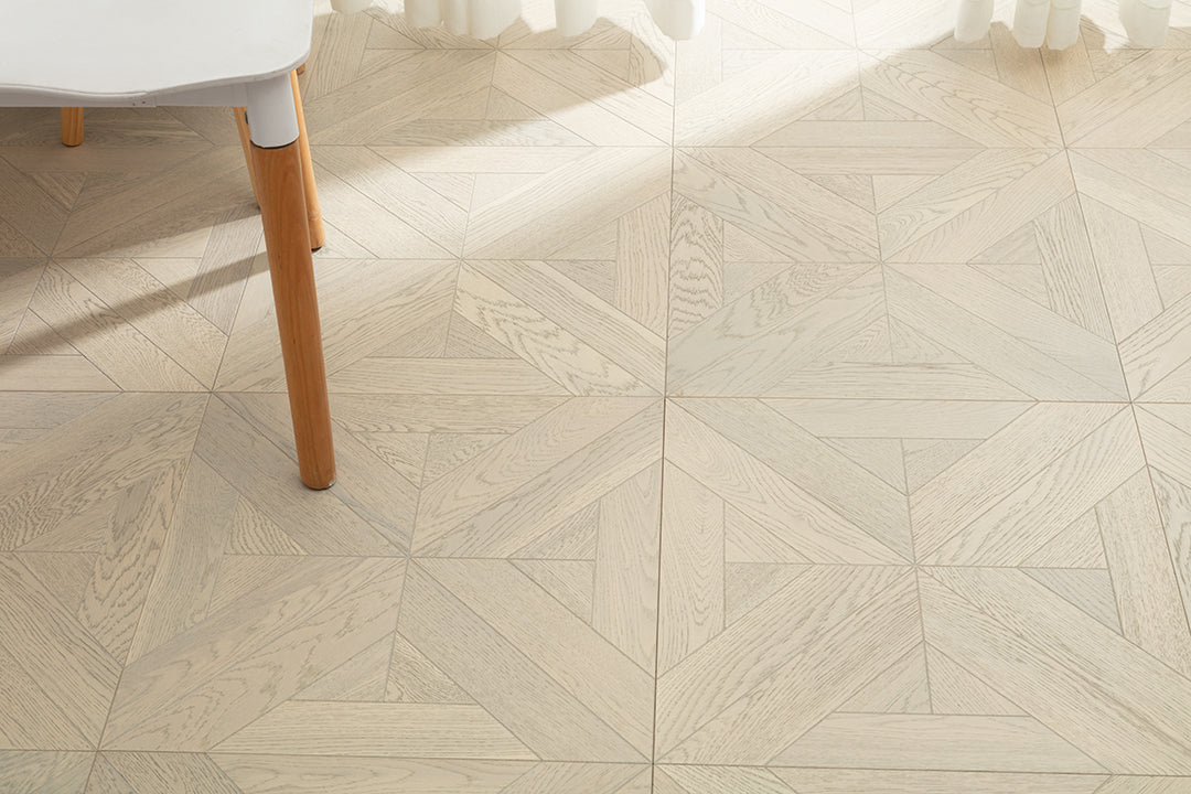 9152 Art Parquet Fire-Retardant Full Birch Multi-layer Core Solid Wood Oak Veneer Skid-resistant T&G Joint Engineered Flooring