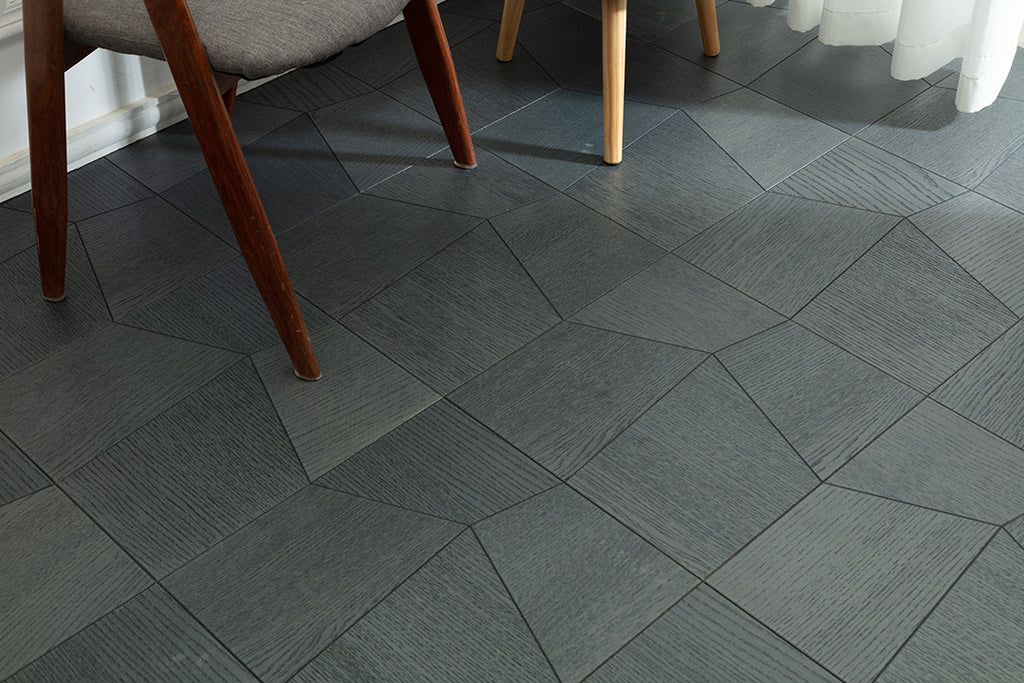 9161  Oak Irregular Facet Geometric Parquet Flooring | Hand‑PU Finish Marquetry Art Parquet Series