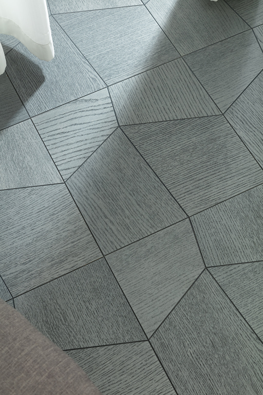 9161  Oak Irregular Facet Geometric Parquet Flooring | Hand‑PU Finish Marquetry Art Parquet Series