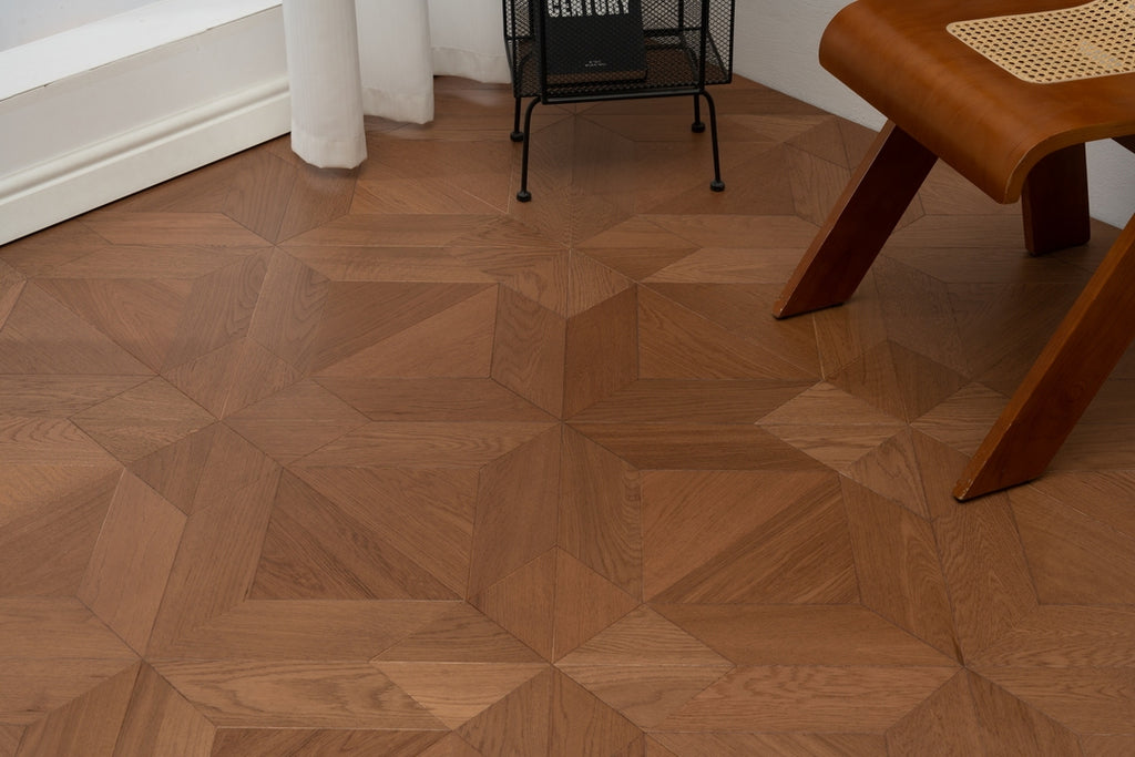 9192 X‑Star Oak Parquet Flooring | Hand‑PU Finish Marquetry Art Parquet Series