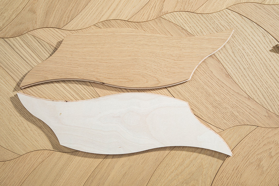 YXPX05 Petal  Contour Art Parquet Full Birch Multi-layer Core Solid Wood Oak Veneer Flush Joint Engineered Flooring