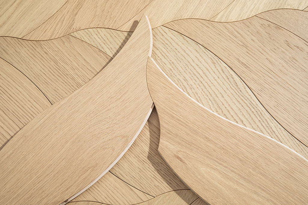 YXPX05 Petal  Contour Art Parquet Full Birch Multi-layer Core Solid Wood Oak Veneer Flush Joint Engineered Flooring
