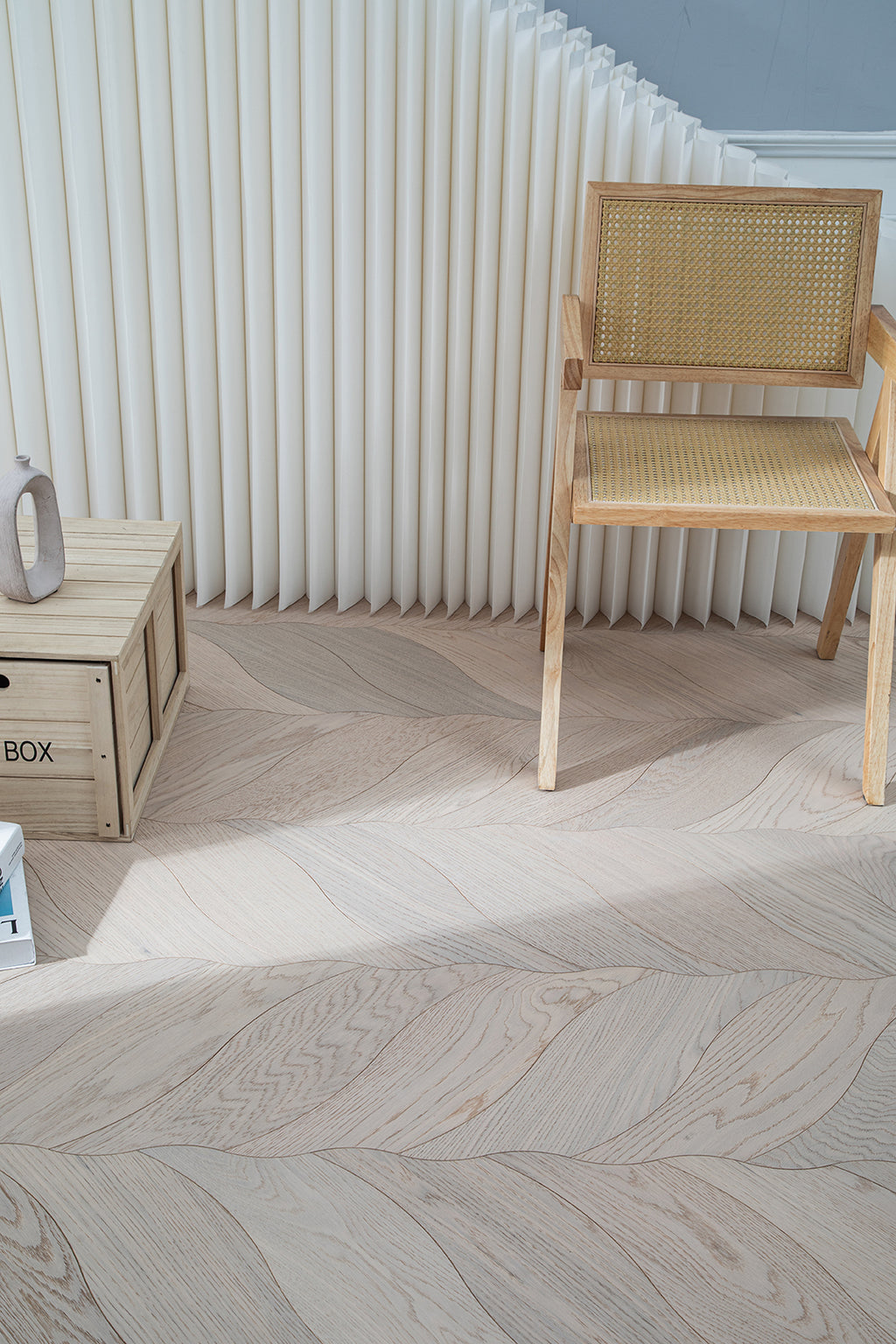 YXPX04 Petal Contour Art Parquet Full Birch Multi-layer Core Solid Wood Oak Veneer Flush Joint Engineered Flooring