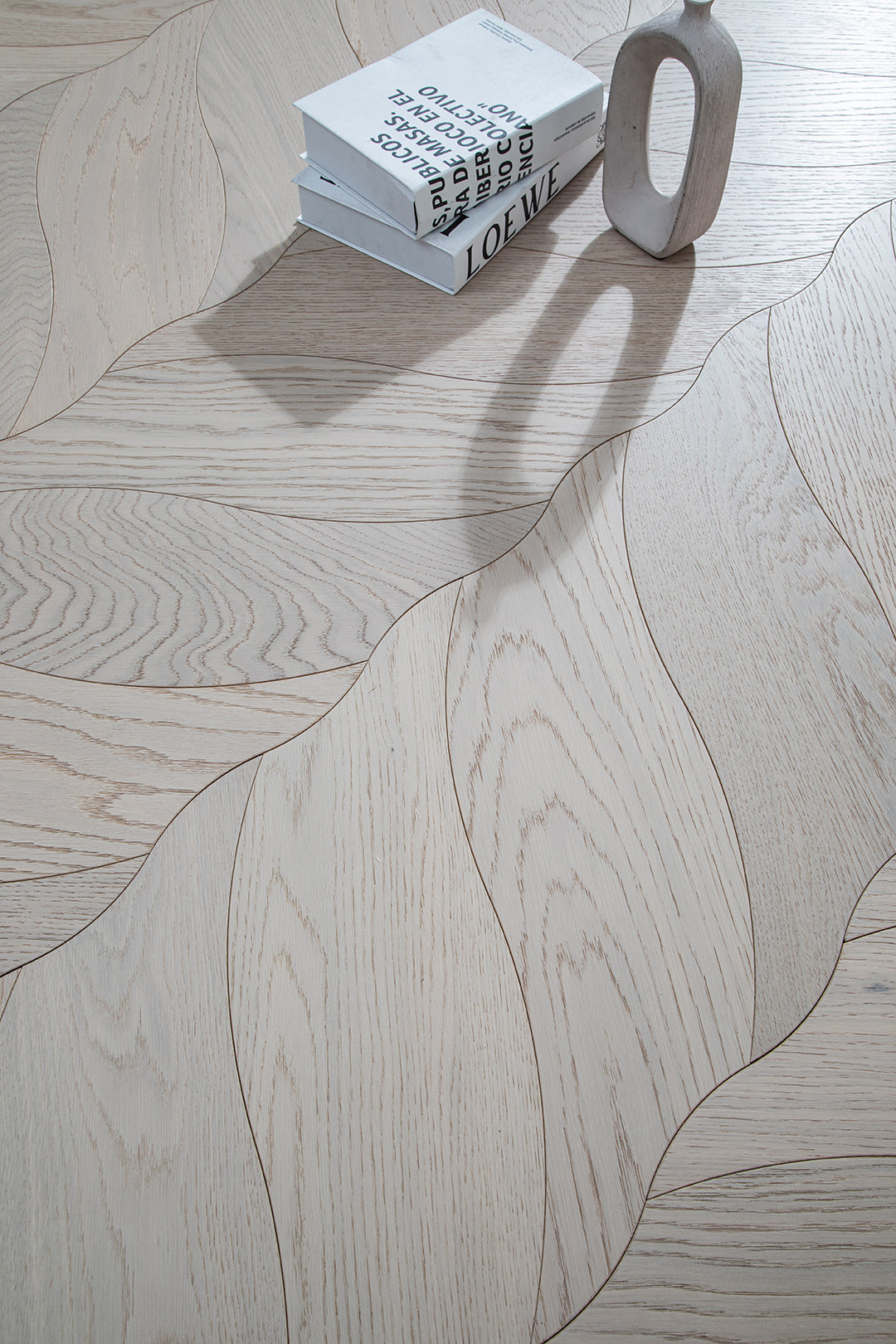 YXPX04 Petal Contour Art Parquet Full Birch Multi-layer Core Solid Wood Oak Veneer Flush Joint Engineered Flooring