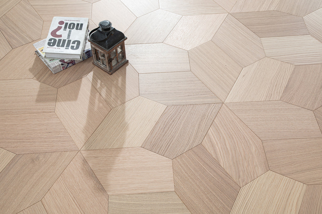 YXPX616 Oak Irregular Polygon Mosaic Artistic Parquet Flooring | Fragmented Jade Series