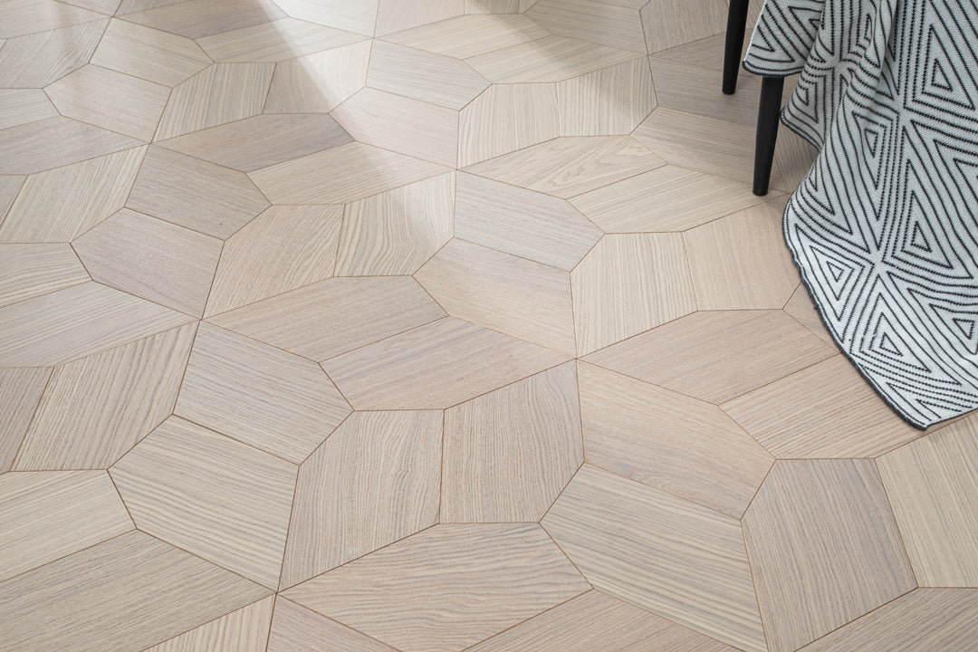 YXPX617 Oak Irregular Polygon Mosaic Artistic Parquet Flooring | Fragmented Jade Series
