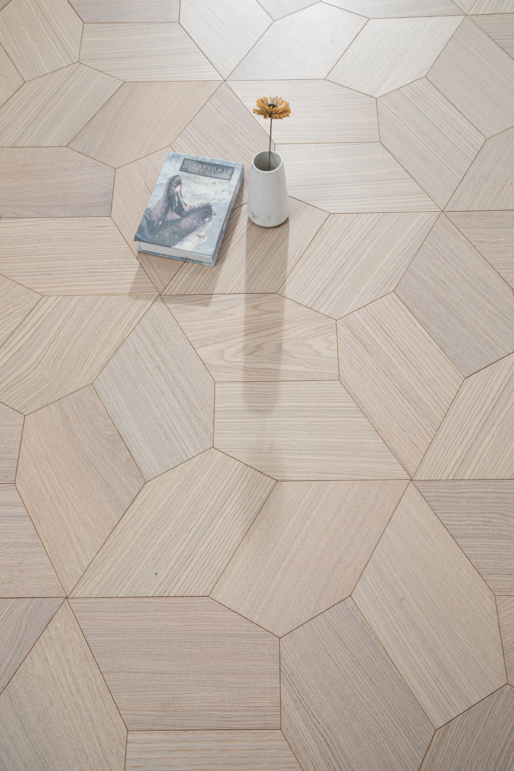YXPX617 Oak Irregular Polygon Mosaic Artistic Parquet Flooring | Fragmented Jade Series