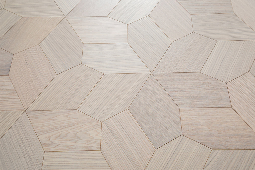 YXPX617 Oak Irregular Polygon Mosaic Artistic Parquet Flooring | Fragmented Jade Series