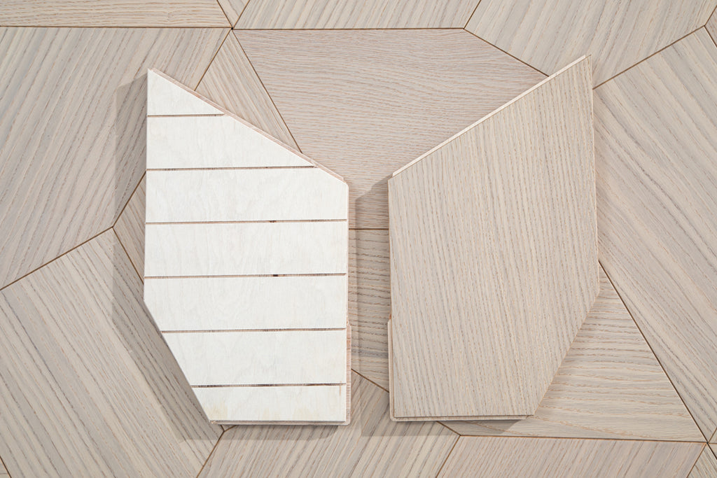 YXPX617 Oak Irregular Polygon Mosaic Artistic Parquet Flooring | Fragmented Jade Series