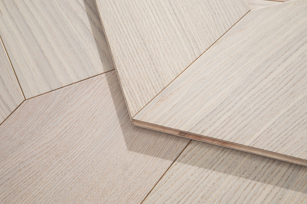 YXPX617 Oak Irregular Polygon Mosaic Artistic Parquet Flooring | Fragmented Jade Series
