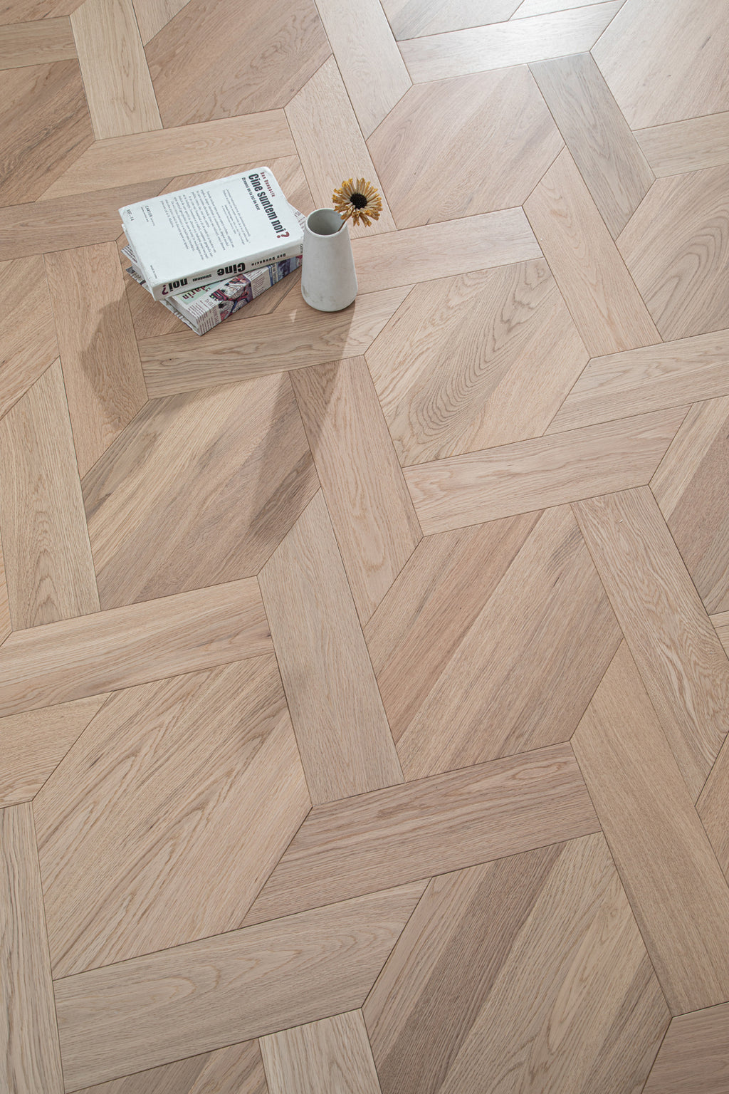 YXPX620   Natural Oak Woven Knot Pattern Oriental Modern Artistic Parquet Flooring | Chinese Knot Series