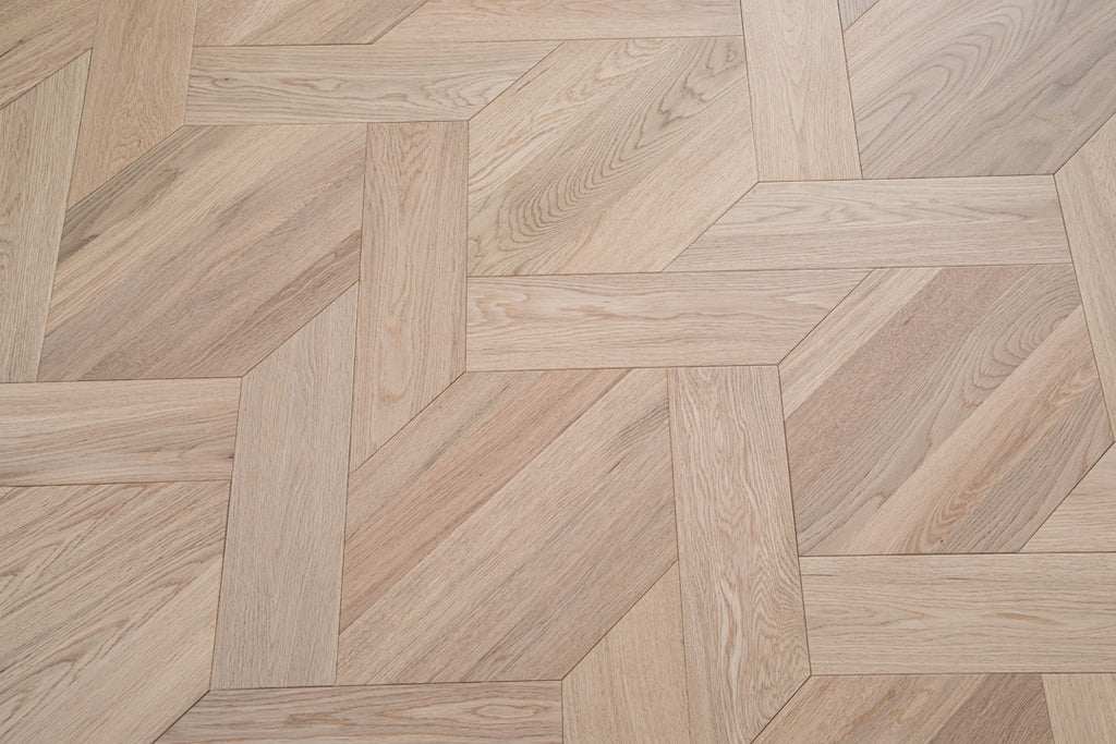 YXPX620   Natural Oak Woven Knot Pattern Oriental Modern Artistic Parquet Flooring | Chinese Knot Series