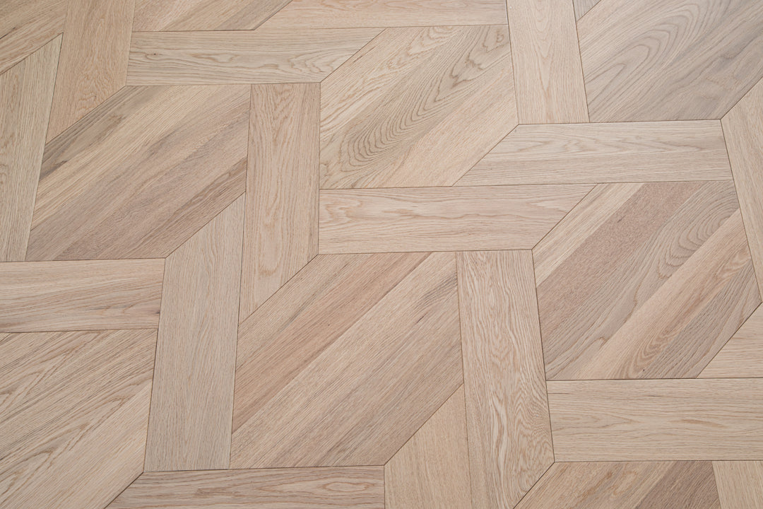 YXPX620   Natural Oak Woven Knot Pattern Oriental Modern Artistic Parquet Flooring | Chinese Knot Series