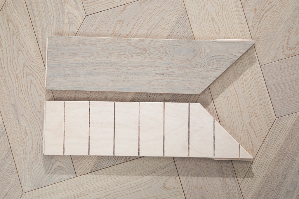 YXPX621   Washed Grey Oak Woven Knot Pattern Minimalist Oriental Artistic Parquet Flooring | Chinese Knot Series
