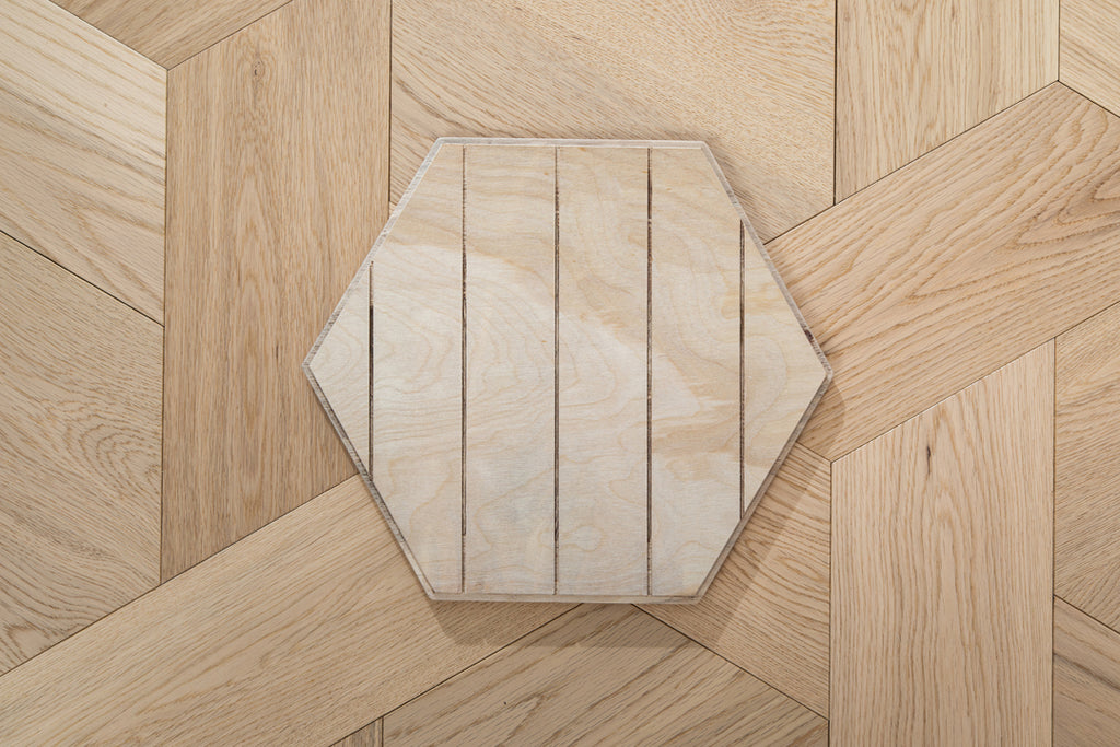YXPX625 Light Oak Hexagonal Chevron Modern Geometric Parquet Flooring | Honeycomb Motif Series