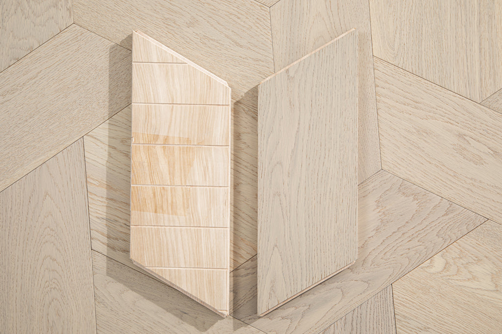 YXPX626 Light Oak Hexagonal Chevron Modern Geometric Parquet Flooring | Honeycomb Motif Series