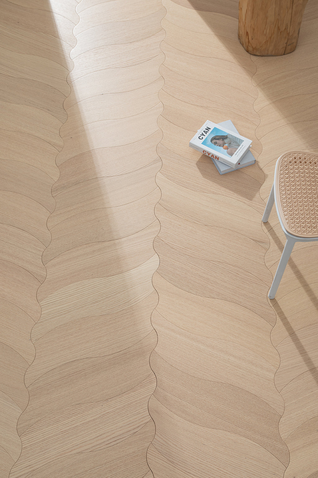 YXPX630 Oak Soft Ripple Flowing Parquet Flooring | Wave Series
