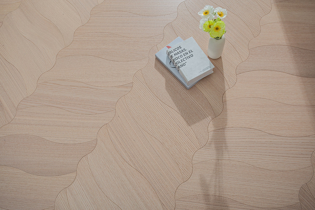 YXPX631 Oak Soft Ripple Flowing Parquet Flooring | Wave Series