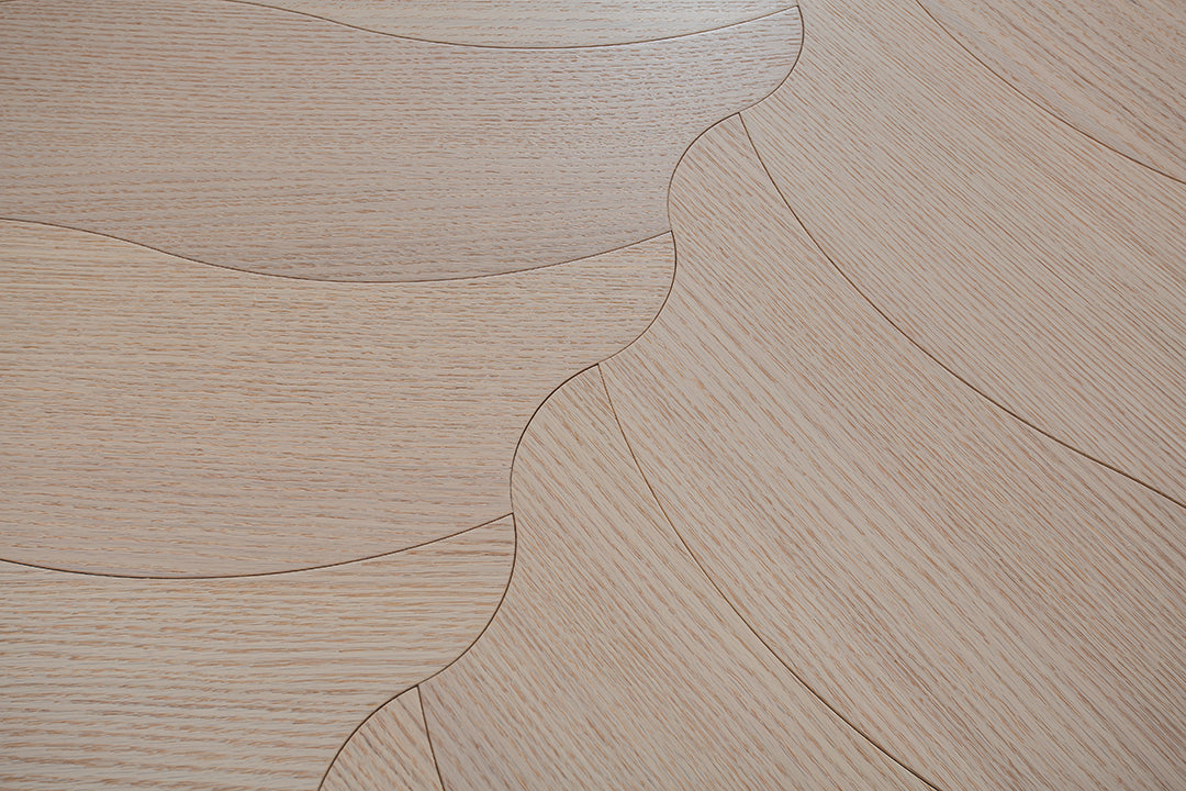 YXPX631 Oak Soft Ripple Flowing Parquet Flooring | Wave Series
