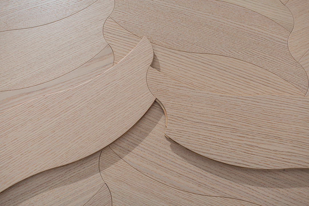 YXPX631 Oak Soft Ripple Flowing Parquet Flooring | Wave Series