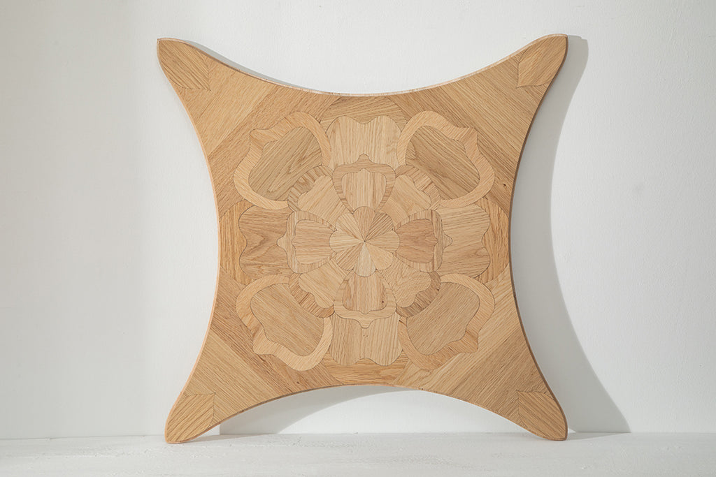 YXPX633 Oak Graceful Floral Leaf Marquetry Parquet Flooring | Princess Anne Series