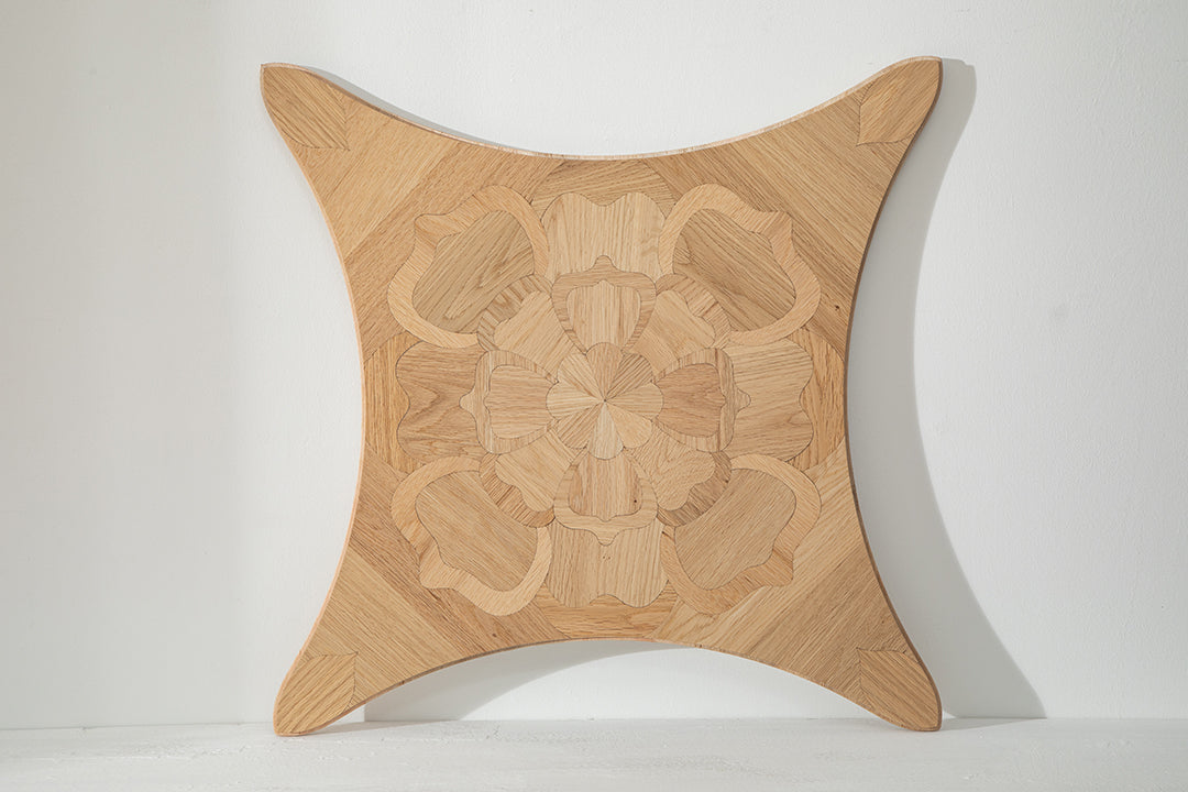 YXPX633 Oak Graceful Floral Leaf Marquetry Parquet Flooring | Princess Anne Series