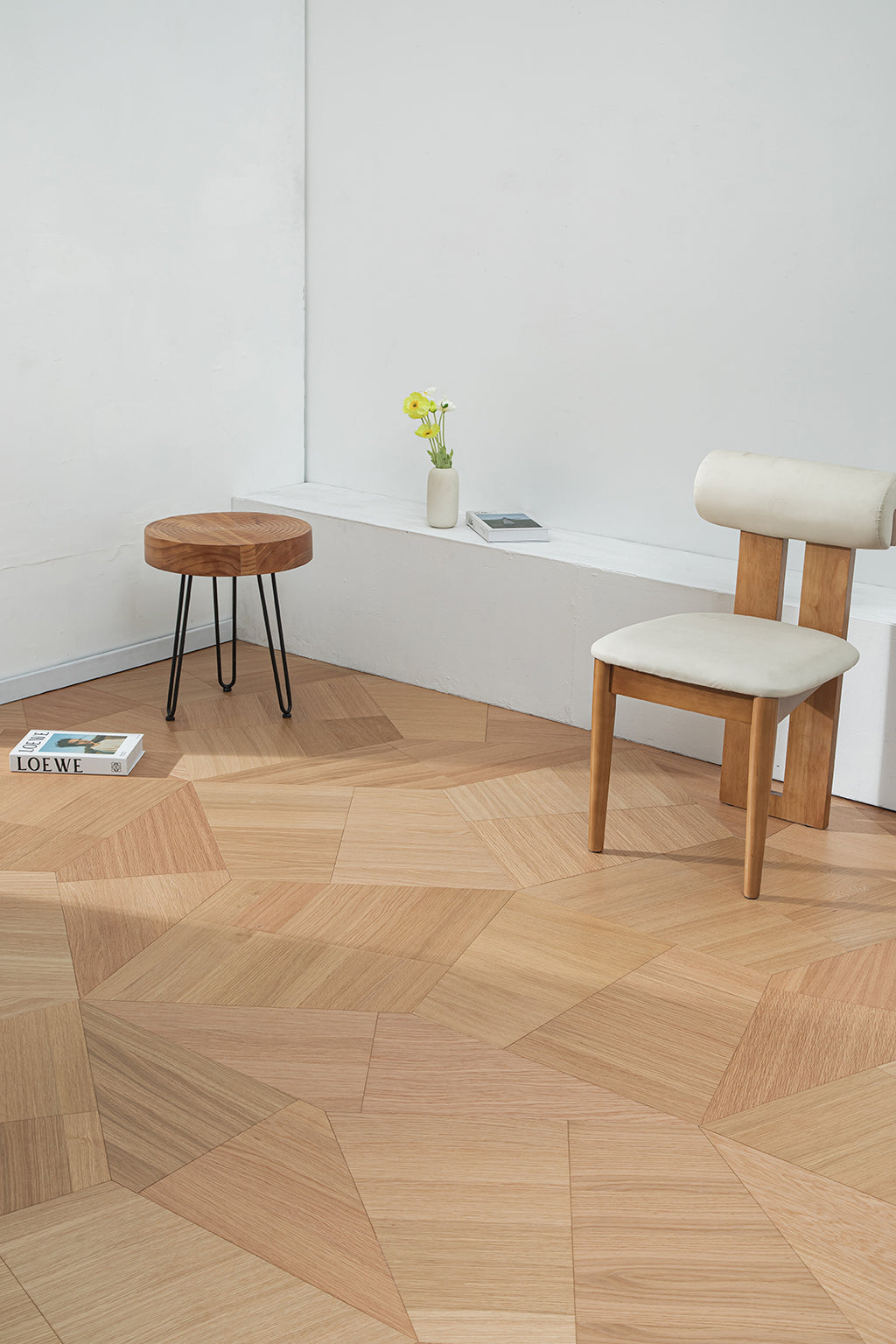 YXPX635  Oak Modular Geometric Puzzle Contemporary Parquet Flooring | Tangram Series