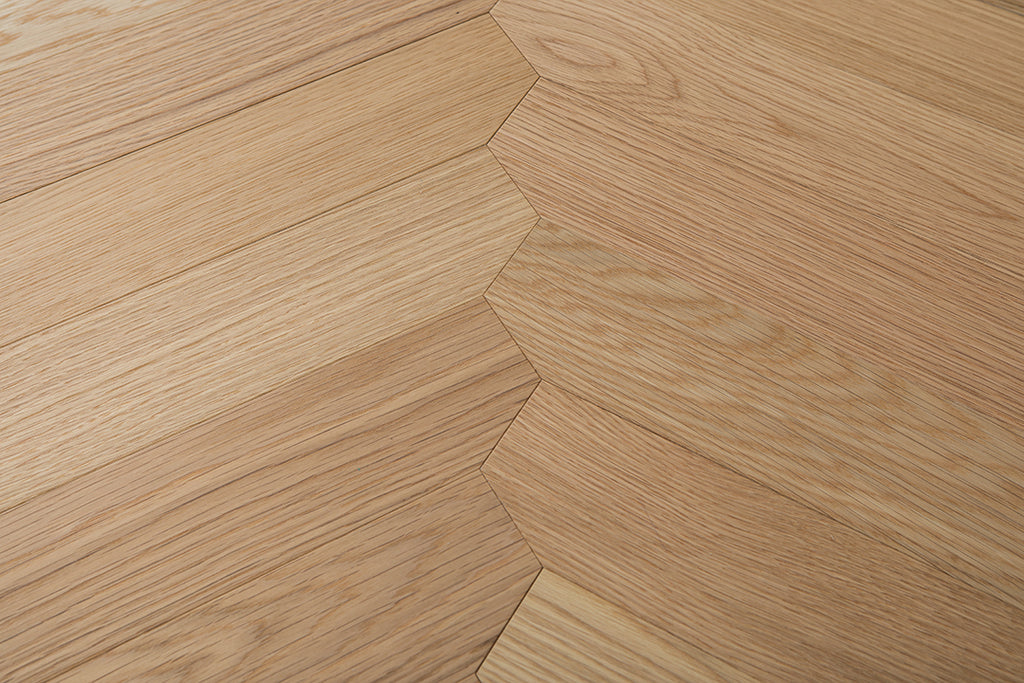 YXPX638 Natural Oak Wide Herringbone Flowing Ribbon-Like Parquet Flooring | Ribbon Series