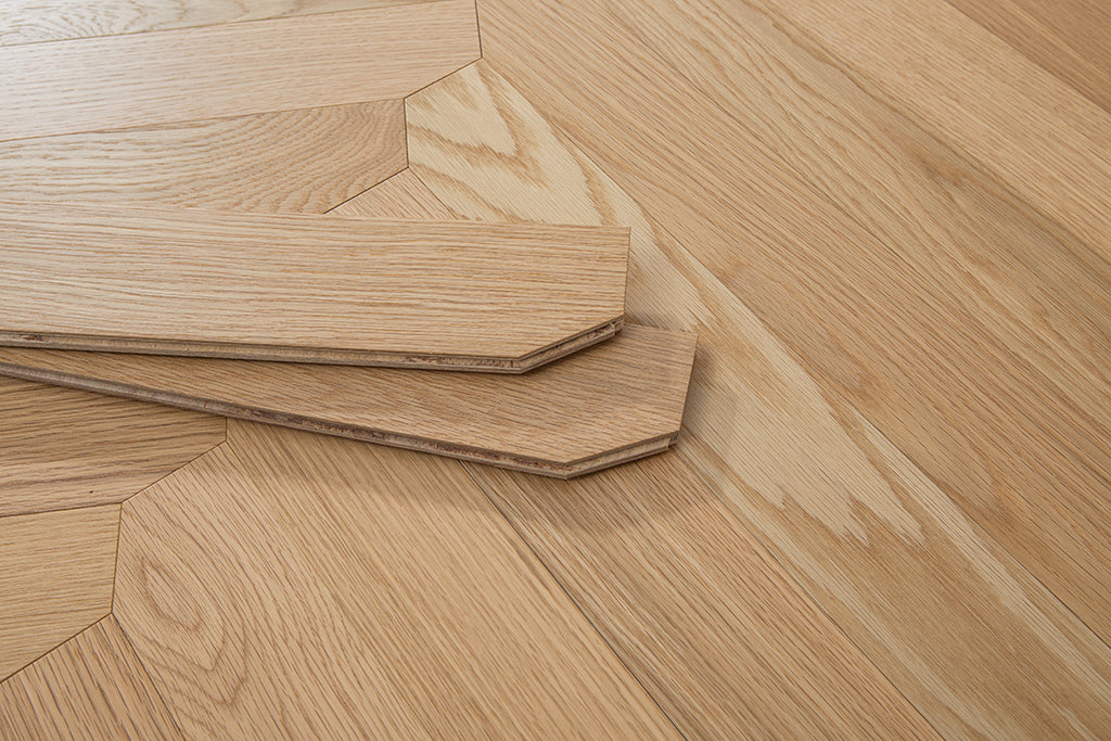YXPX638 Natural Oak Wide Herringbone Flowing Ribbon-Like Parquet Flooring | Ribbon Series