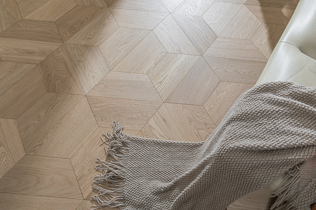 YXPX652  Oak Faceted Diamond-Cut Modern Geometric Parquet Flooring | Diamond Series