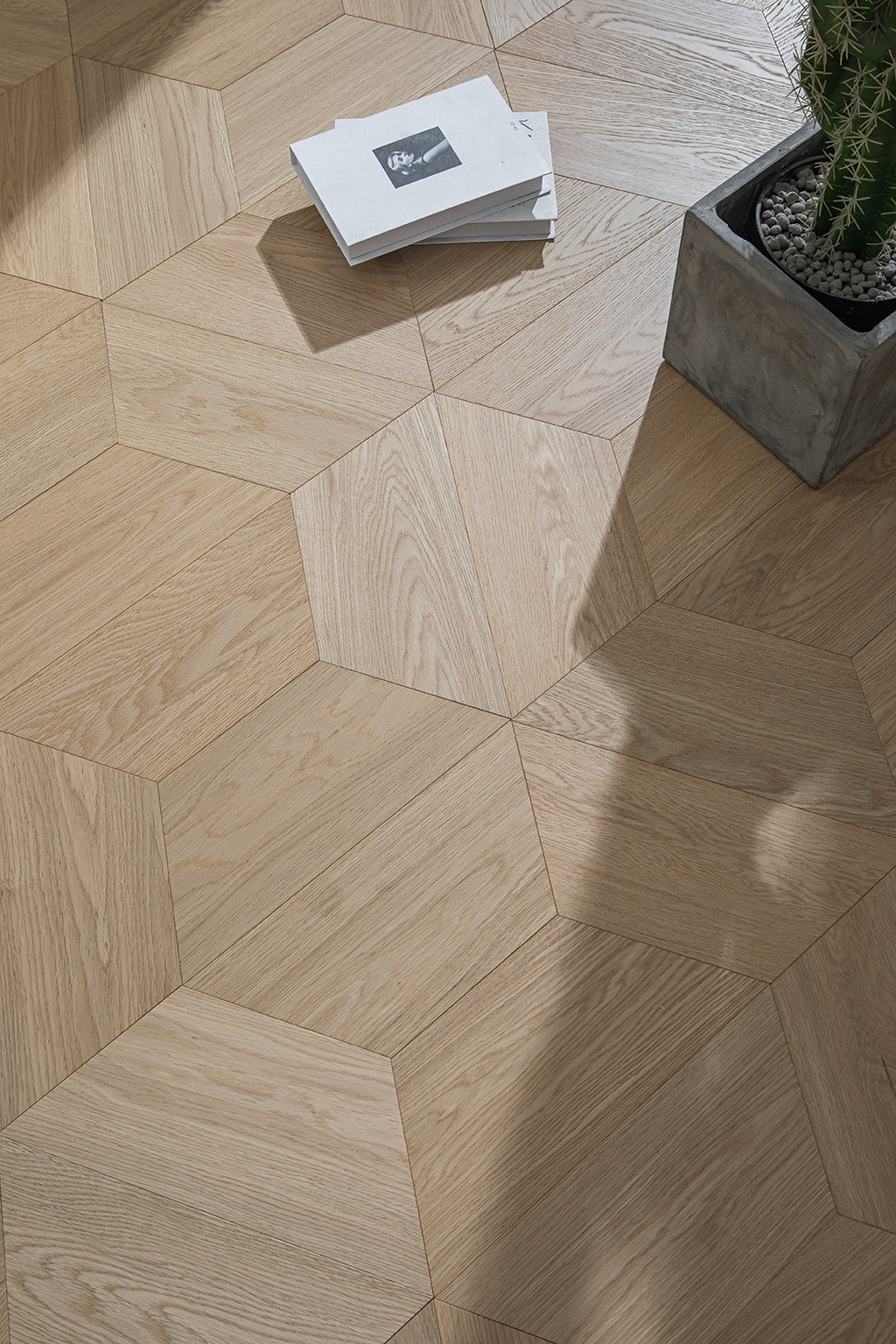 YXPX652  Oak Faceted Diamond-Cut Modern Geometric Parquet Flooring | Diamond Series