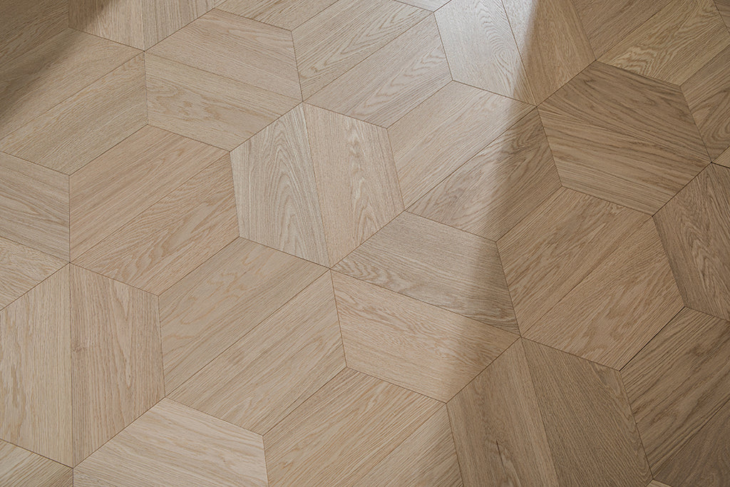 YXPX652  Oak Faceted Diamond-Cut Modern Geometric Parquet Flooring | Diamond Series