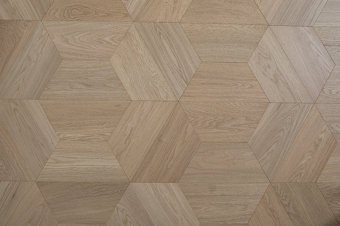 YXPX652  Oak Faceted Diamond-Cut Modern Geometric Parquet Flooring | Diamond Series