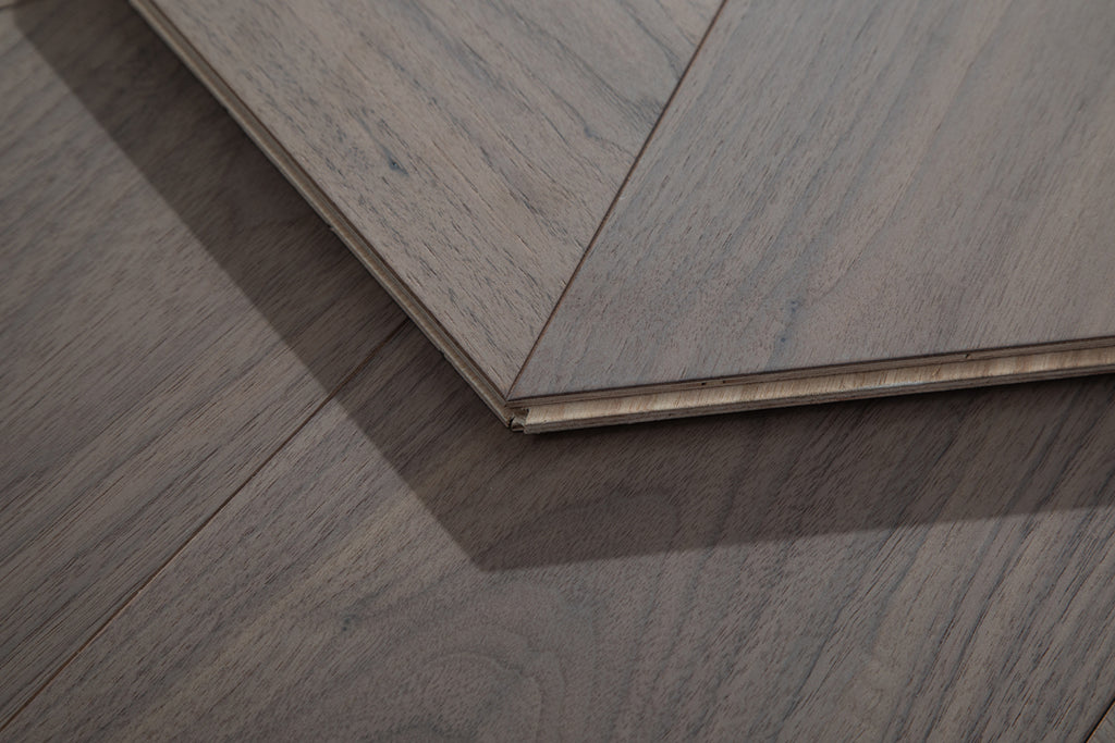 YXPH117 Black Walnut Asymmetric Polygon Parquet Flooring | Fragmented Jade Series